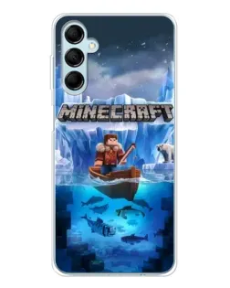 Чехол для Samsung Galaxy M16 с картинкой «Minecraft ледяной мир»