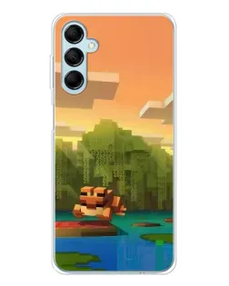 Чехол для Samsung Galaxy M16 с картинкой «Майнкрафт закат солнца» Чехол для Samsung Galaxy M16 с картинкой «Майнкрафт закат солнца»