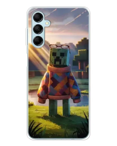 Чехол для Samsung Galaxy M16 с картинкой «Крипер в свитере» Чехол для Samsung Galaxy M16 с картинкой «Крипер в свитере»