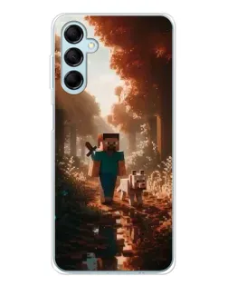 Чехол для Samsung Galaxy M16 с картинкой «Стив в лесу»