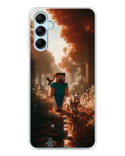 Чехол для Samsung Galaxy M16 с картинкой «Стив в лесу» Чехол для Samsung Galaxy M16 с картинкой «Стив в лесу»