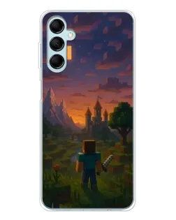 Чехол для Samsung Galaxy M16 с картинкой «Стив у башни»