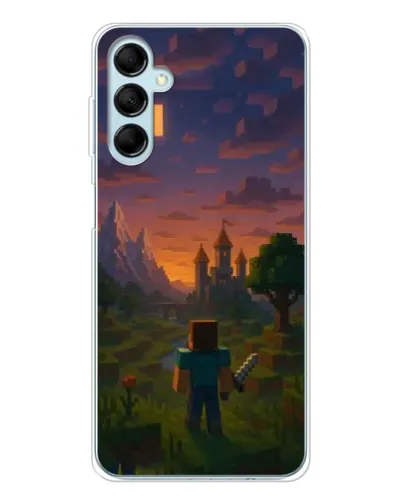 Чехол для Samsung Galaxy M16 с картинкой «Стив у башни» Чехол для Samsung Galaxy M16 с картинкой «Стив у башни»