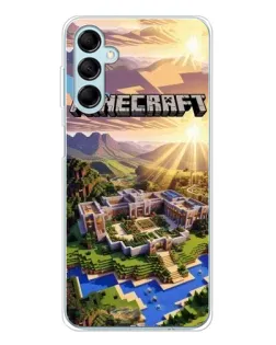 Чехол для Samsung Galaxy M16 с картинкой «Minecraft панорама»