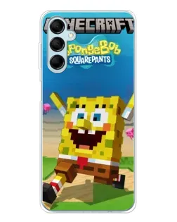 Чехол для Samsung Galaxy M16 с картинкой «Губка Боб Minecraft» Чехол для Samsung Galaxy M16 с картинкой «Губка Боб Minecraft»