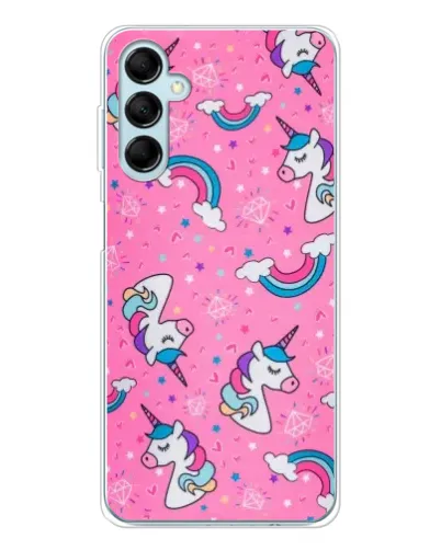 Чехол для Samsung Galaxy M16 с картинкой «Unicorn паттерн розовый» Чехол для Samsung Galaxy M16 с картинкой «Unicorn паттерн розовый»