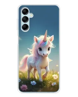 Чехол для Samsung Galaxy M16 с картинкой «Единорог на поляне»