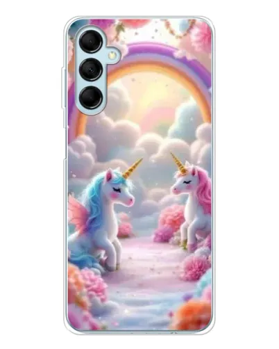Чехол для Samsung Galaxy M16 с картинкой «Радуга и единороги» Чехол для Samsung Galaxy M16 с картинкой «Радуга и единороги»