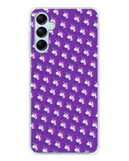 Чехол для Samsung Galaxy M16 с картинкой «Единороги на фиолетовом»