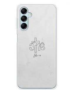 Чехол для Samsung Galaxy M16 с картинкой «Иоанна 3:16 Крест» Чехол для Samsung Galaxy M16 с картинкой «Иоанна 3:16 Крест»