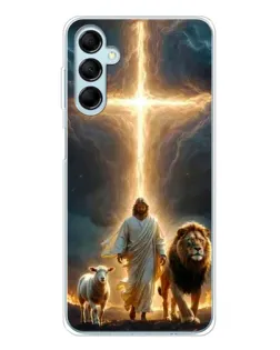 Чехол для Samsung Galaxy M16 с картинкой «Лев Иуды и Свет» Чехол для Samsung Galaxy M16 с картинкой «Лев Иуды и Свет»