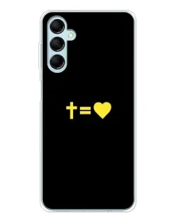 Чехол для Samsung Galaxy M16 с картинкой «Сердце и Крест»