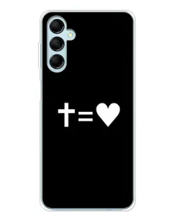Чехол для Samsung Galaxy M16 с картинкой «Крест и Сердце»