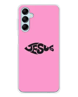 Чехол для Samsung Galaxy M16 с картинкой «Розовый символ  Jesus»