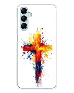 Чехол для Samsung Galaxy M16 с картинкой «Акварельный крест»