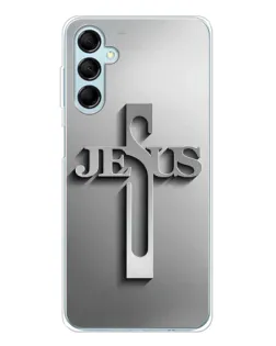 Чехол для Samsung Galaxy M16 с картинкой «Металлический крест Jesus»
