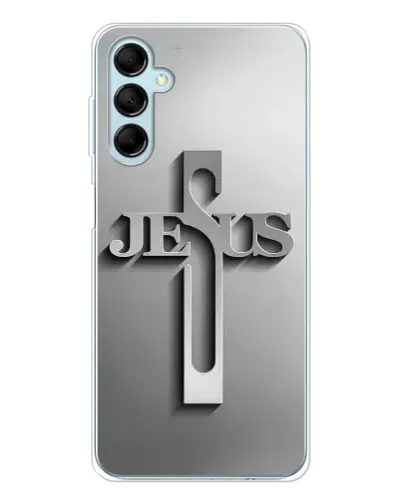 Чехол для Samsung Galaxy M16 с картинкой «Металлический крест Jesus» Чехол для Samsung Galaxy M16 с картинкой «Металлический крест Jesus»
