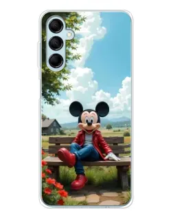 Чехол для Samsung Galaxy M16 с картинкой «Микки на скамейке»