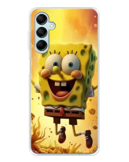 Чехол для Samsung Galaxy M16 с картинкой «Губка Боб прыгает»