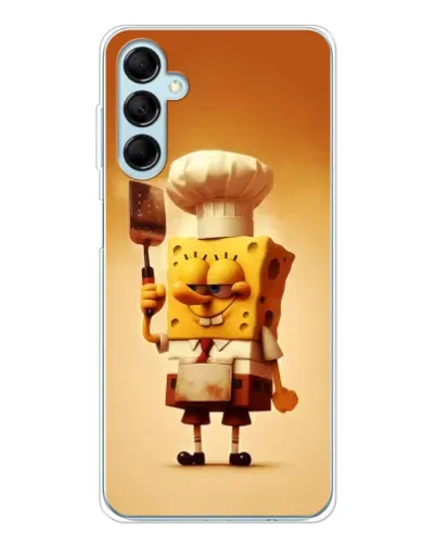 Чехол для Samsung Galaxy M16 с картинкой «Губка Боб повар»