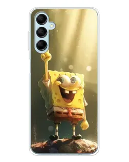 Чехол для Samsung Galaxy M16 с картинкой «Сияющий Спанч Боб»
