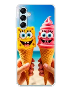 Чехол для Samsung Galaxy M16 с картинкой «Спанч Боб мороженое»
