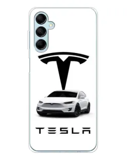 Чехол для Samsung Galaxy M16 с картинкой «Tesla White Style»