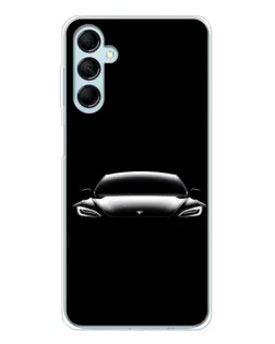 Чехол для Samsung Galaxy M16 с картинкой «Фары Tesla Night»