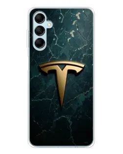Чехол для Samsung Galaxy M16 с картинкой «Мраморная Tesla Gold»