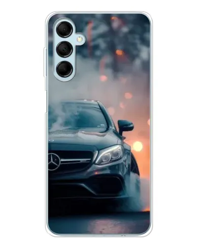 Чехол для Samsung Galaxy M16 с картинкой «Mercedes — ночной город»