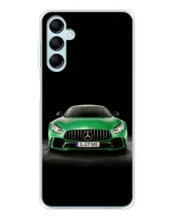 Чехол для Samsung Galaxy M16 с картинкой «Mercedes — неоновый лого»