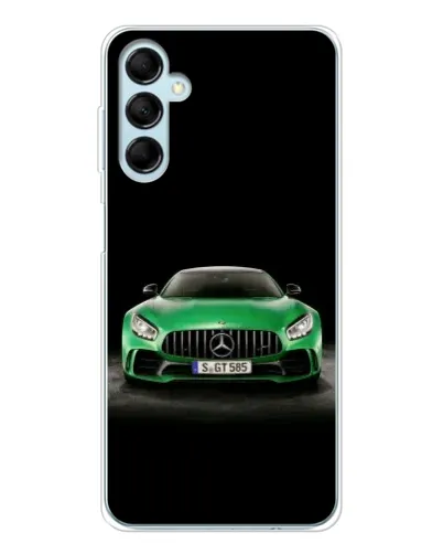 Чехол для Samsung Galaxy M16 с картинкой «Mercedes — неоновый лого»