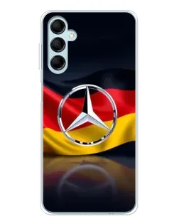 Чехол для Samsung Galaxy M16 с картинкой «Mercedes — флаг Германии»