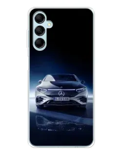 Чехол для Samsung Galaxy M16 с картинкой «Ночной Mercedes EQ»