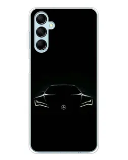 Чехол для Samsung Galaxy M16 с картинкой «Mercedes — силуэт авто»