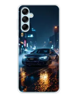 Чехол для Samsung Galaxy M16 с картинкой «Ночной город и Audi»
