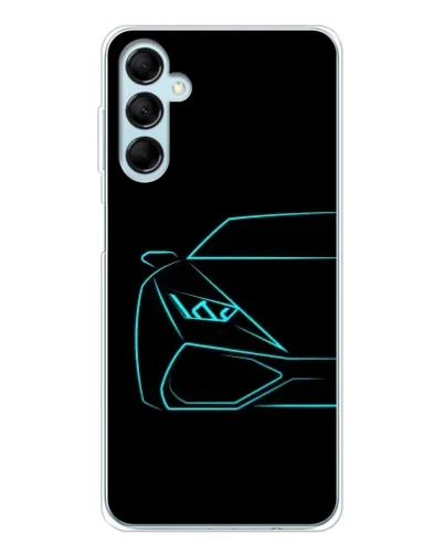 Чехол для Samsung Galaxy M16 с картинкой «Голубой силуэт Lamborghini» Чехол для Samsung Galaxy M16 с картинкой «Голубой силуэт Lamborghini»