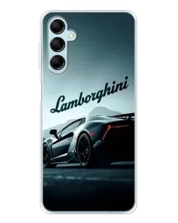 Чехол для Samsung Galaxy M16 с картинкой «Классическая надпись Lamborghini»