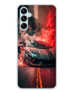 Чехол для Samsung Galaxy M16 с картинкой «Lamborghini красный дым»