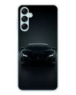Чехол для Samsung Galaxy M16 с картинкой «Черный Lamborghini Aventador»