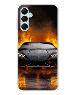 Чехол для Samsung Galaxy M16 с картинкой «Lamborghini в огне»