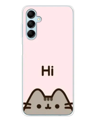Чехол для Samsung Galaxy M16 с картинкой «Пушин говорит Hi»