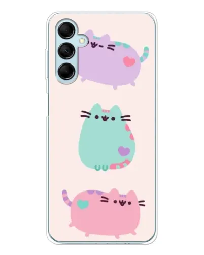 Чехол для Samsung Galaxy M16 с картинкой «Pusheen трио»