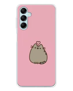 Чехол для Samsung Galaxy M16 с картинкой «Pusheen сердце»