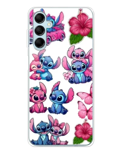 Чехол для Samsung Galaxy M16 с картинкой «Стикеры Stitch и Angel» Чехол для Samsung Galaxy M16 с картинкой «Стикеры Stitch и Angel»