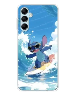 Чехол для Samsung Galaxy M16 с картинкой «Стич на волне»