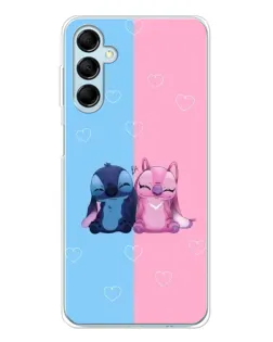 Чехол для Samsung Galaxy M16 с картинкой «Stitch и Angel Love»