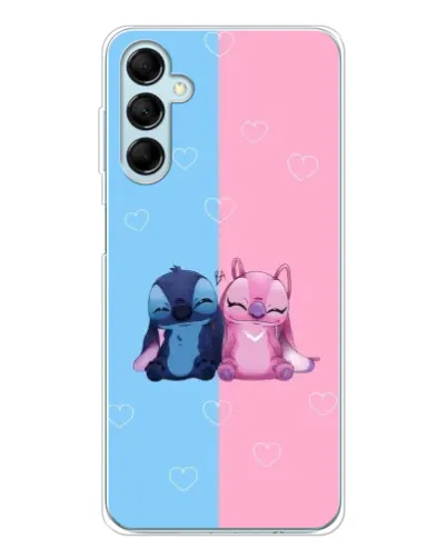 Чехол для Samsung Galaxy M16 с картинкой «Stitch и Angel Love» Чехол для Samsung Galaxy M16 с картинкой «Stitch и Angel Love»