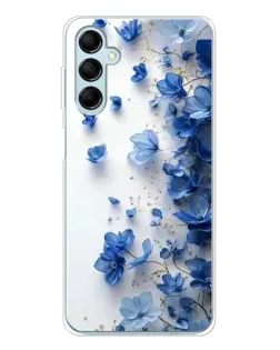 Чехол для Samsung Galaxy M16 с картинкой «Голубой цветочный каскад» Чехол для Samsung Galaxy M16 с картинкой «Голубой цветочный каскад»