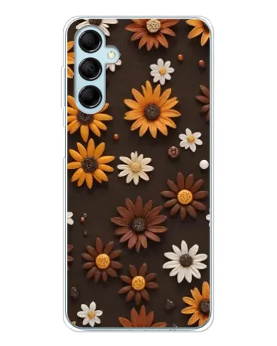 Чехол для Samsung Galaxy M16 с картинкой «Узор из маленьких подсолнухов»